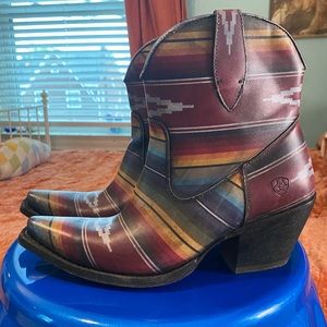 Ariat Aztec Print Women’s Leather Cowboy Boots